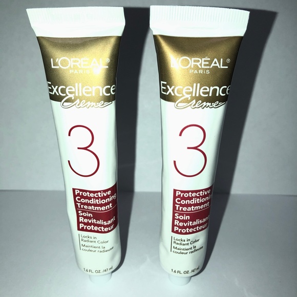 L'OREAL Excellence Creme Protective Conditioning Treatment Lot of 2 - 1.6 fl oz - Picture 2 of 4